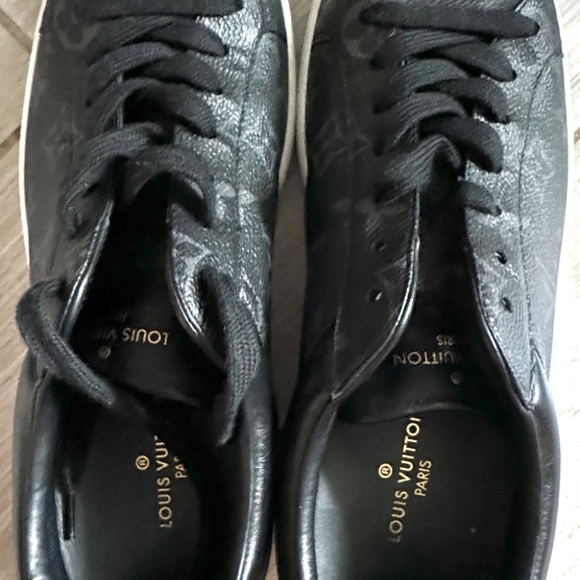 Louis Vuitton Mens Black Leather Low Luxembourg Trainers US 6 - Picture 8 of 8